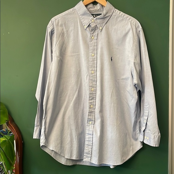Ralph Lauren Men’s 17.5, 32/33 Chambray Button Down Shirt Classic - Picture 1 of 7